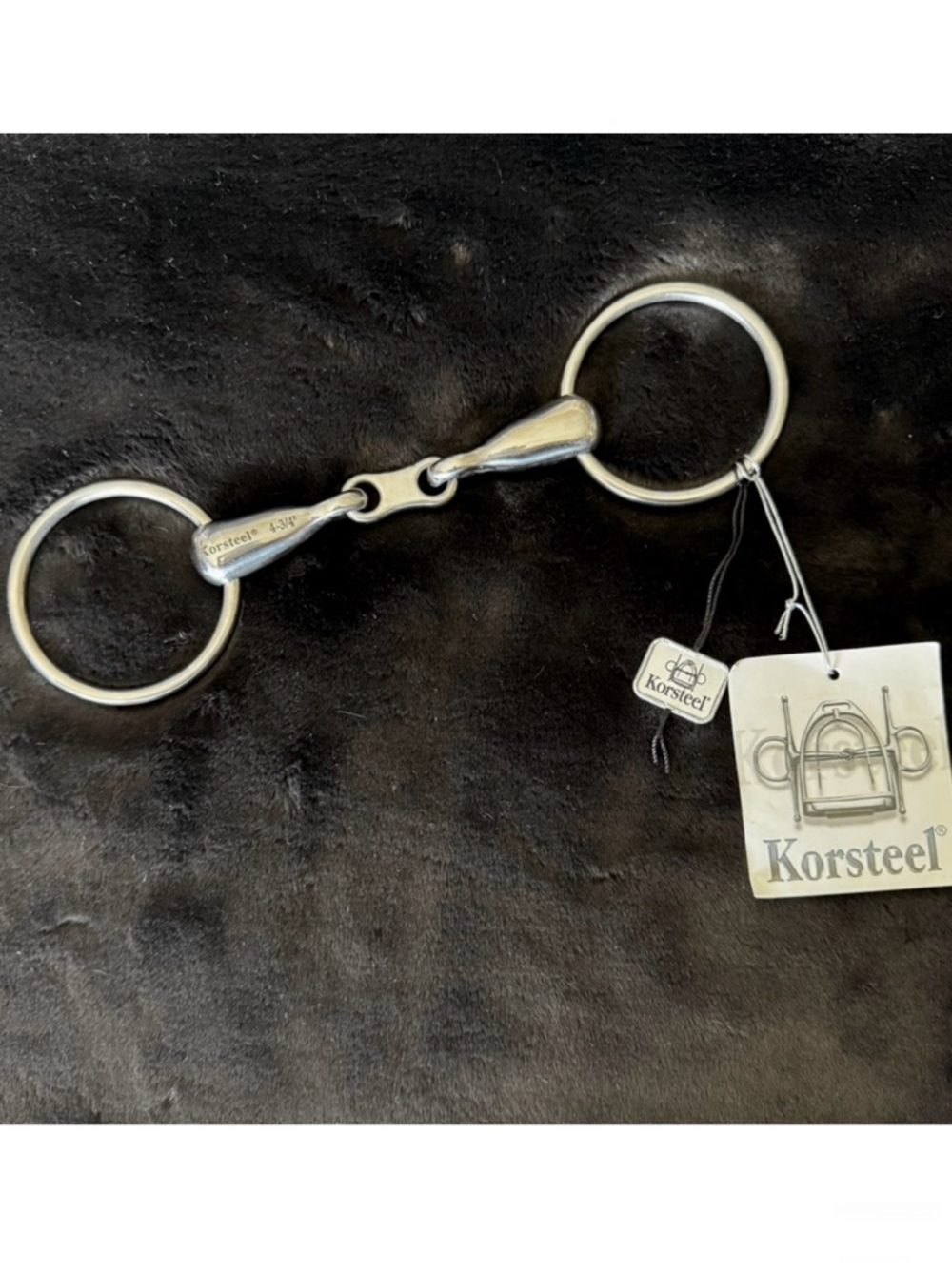 NEW! KORSTEEL Stainless Steel Thick Mouth Fr. Link Loose Ring Snaffle Bit 4.75”